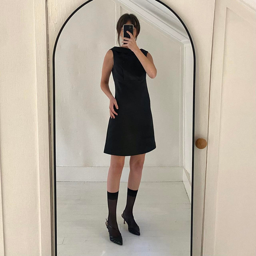 Hugo Buscati Collection Vintage 90s Collared Mini Sheath Dress Size 4