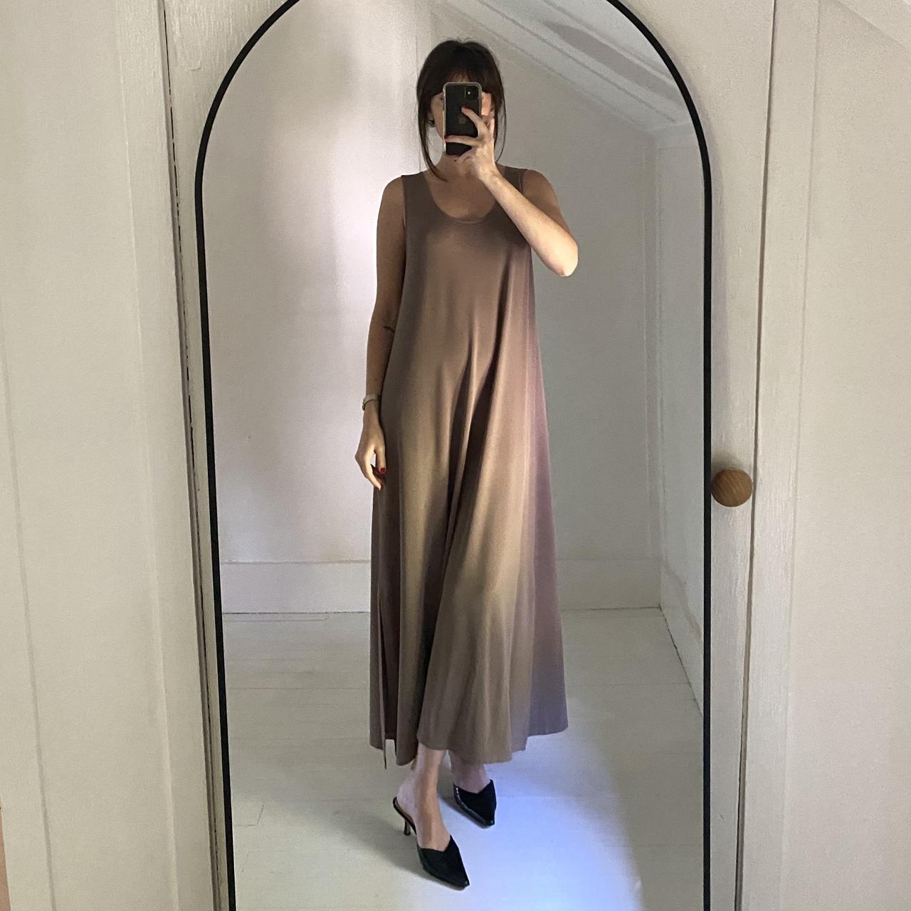 Lafayette 148 Matte Jersey Scoop Neck Maxi Dress Size S