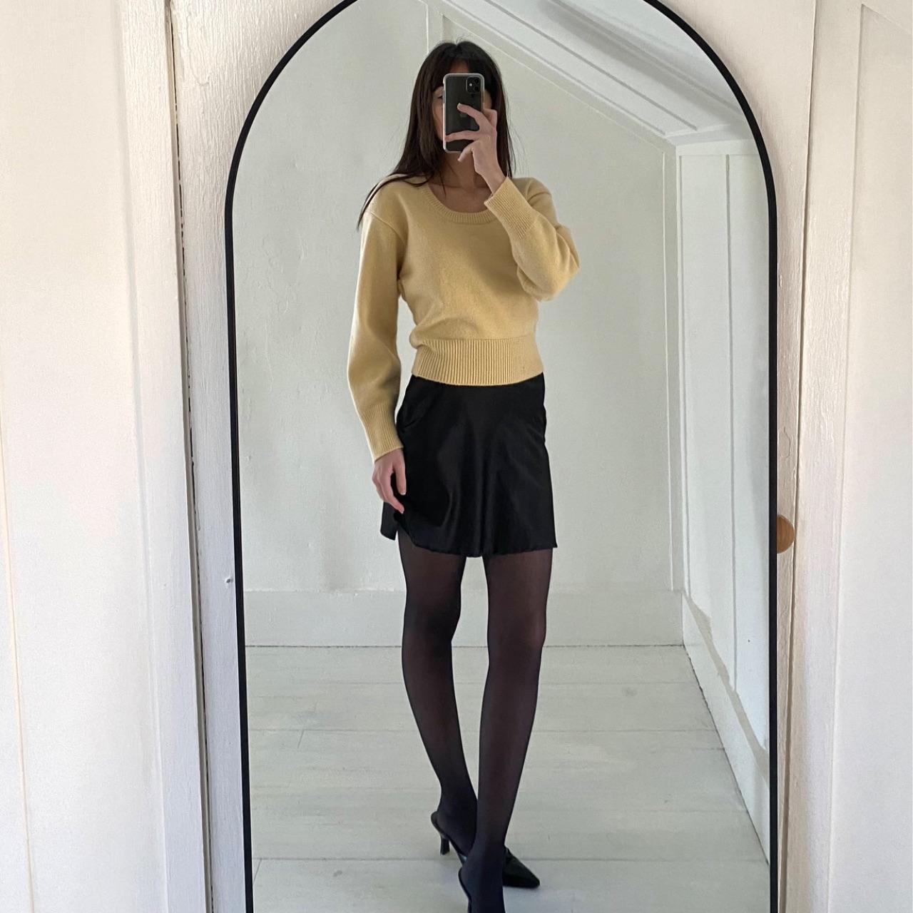 Blossom Wool Cashmere Knit Scoop Neck Sweater Size S