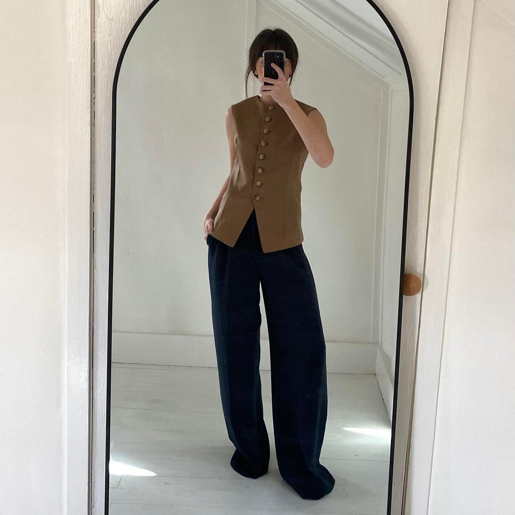 Sloan The Sculpted Vest in Tan Size 1