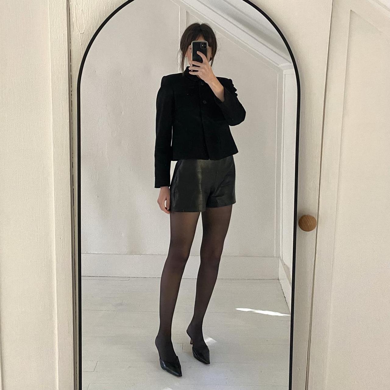 Hugo Buscati Collection Vintage 90s Leather Mini Shorts Size 8