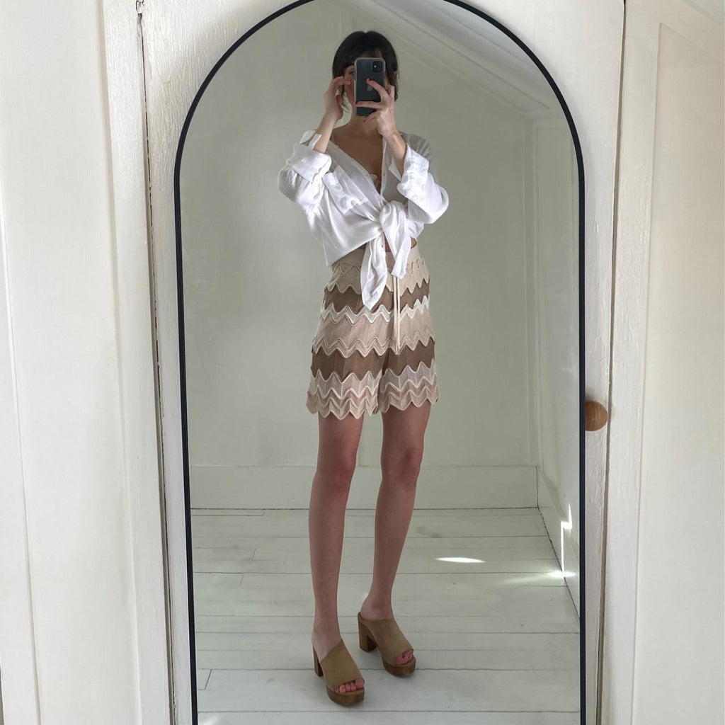 Maria Pavan Crochet Knit Shorts Size XS