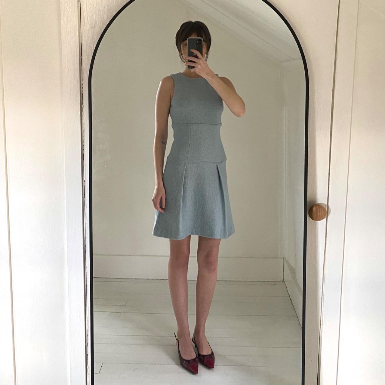 Ann Taylor Vintage Y2K Wool Drop Waist Mini Dress Size 0P