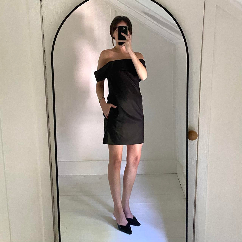 Chloé Vintage Y2K Zip Strap Accent Mini Dress in Anthracite Size 34