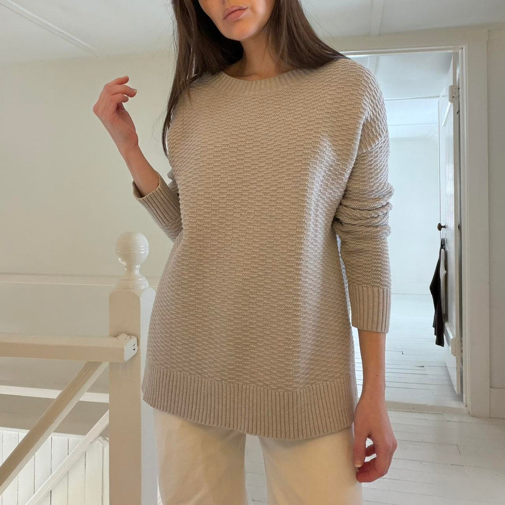 Gap Stitchy Oversized Pullover Sweater in Light Heather Grey Size M