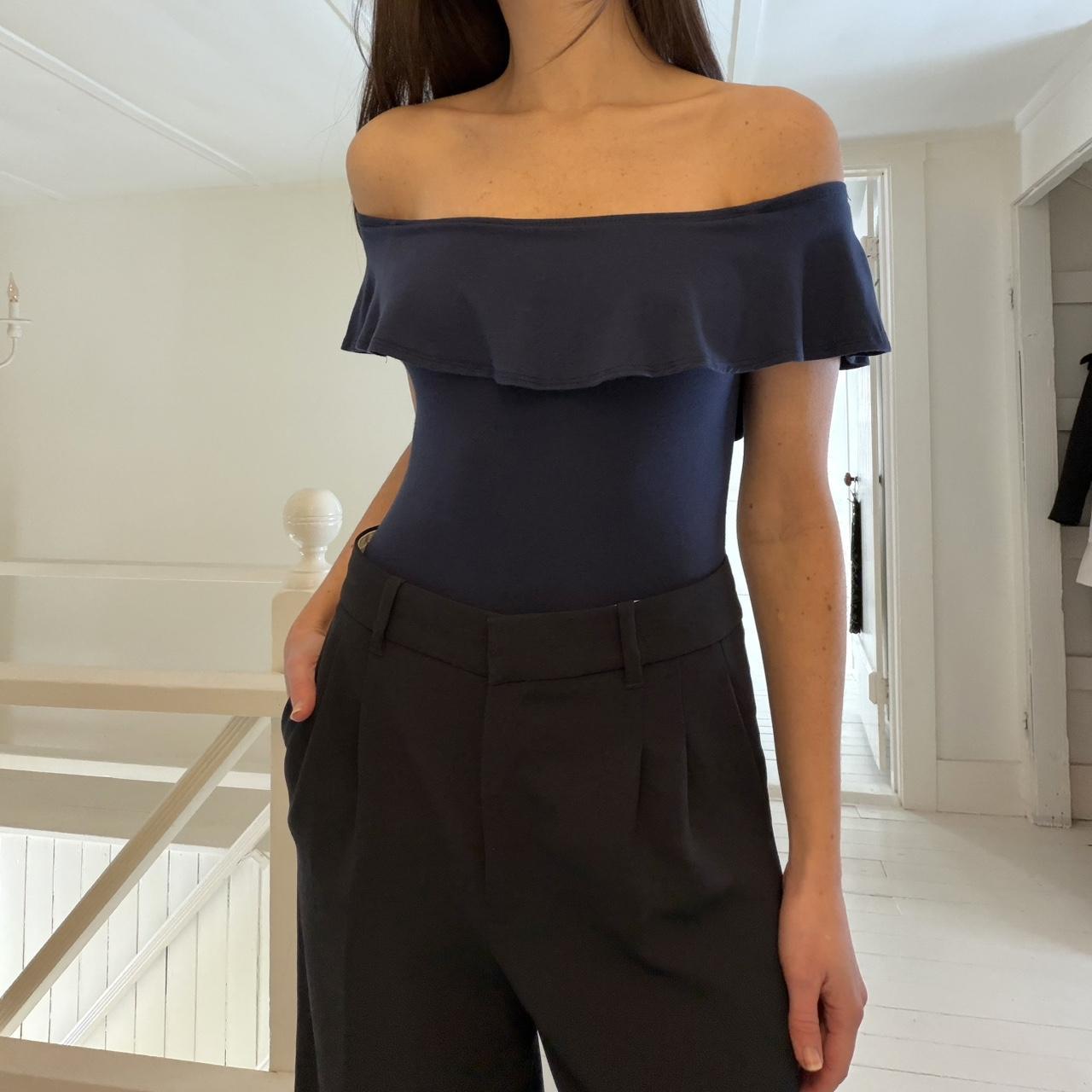 Altar’d State Off Shoulder Ruffle Overlay Bodysuit Size S