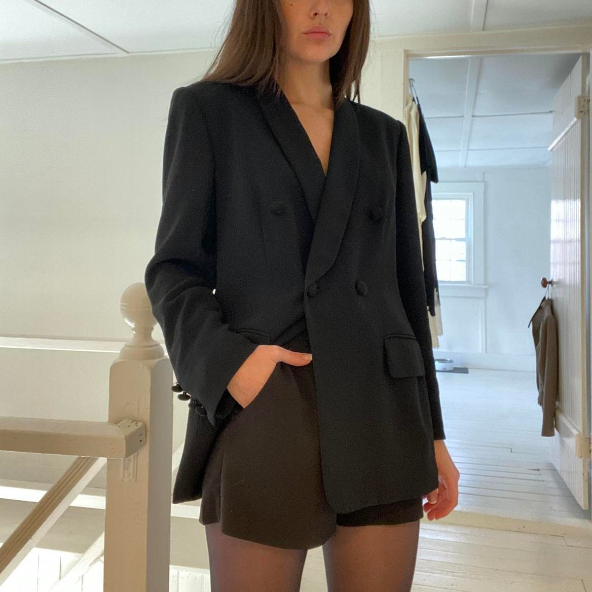 Jones New York Vintage 90s Double Breasted Blazer Jacket Size 8P
