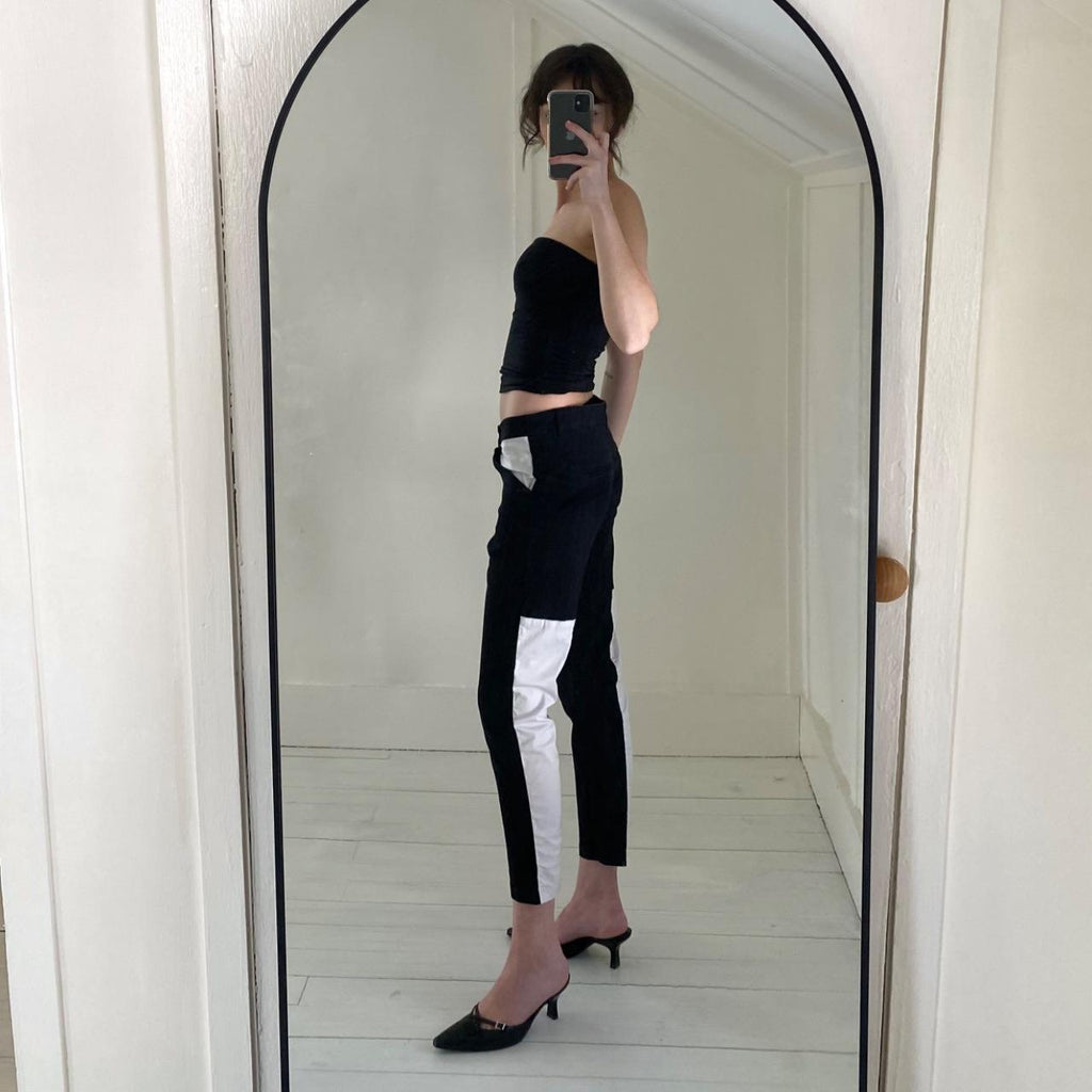 Suboo Salesman Cropped Cigarette Leg Trousers Size 4