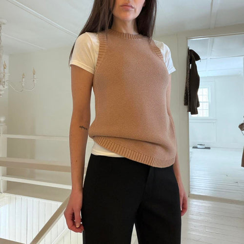 A New Day Cotton Knit Crew Neck Sweater Vest Size S