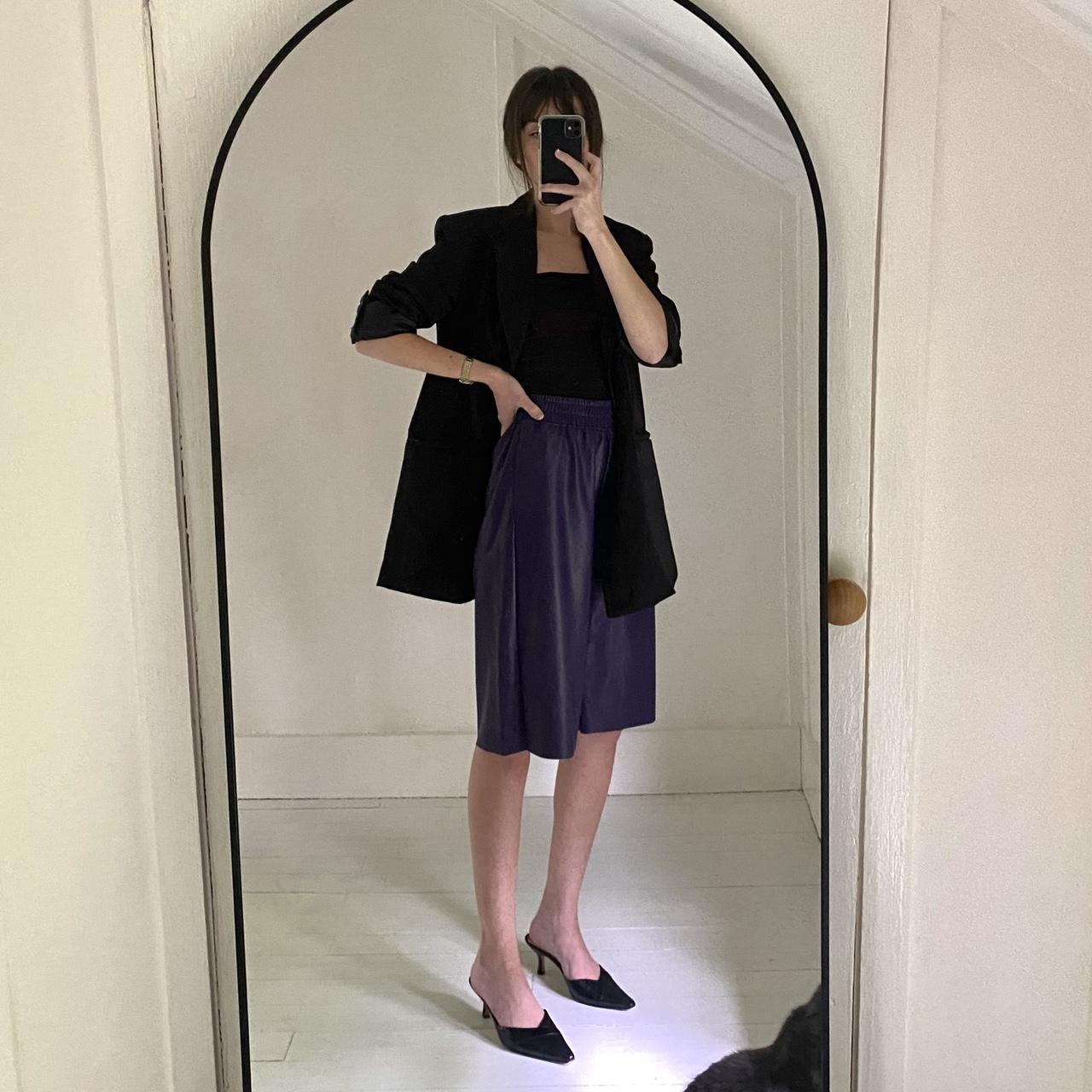 Angela Mele Milano Vegan Leather Bermuda Shorts NWT Size M