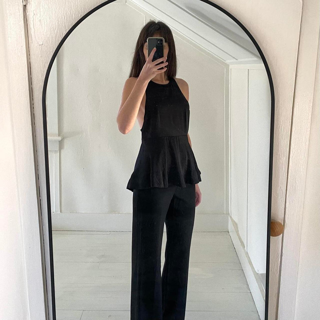 Silence + Noise / Urban Outfitters Satin Peplum Camisole Top Size M