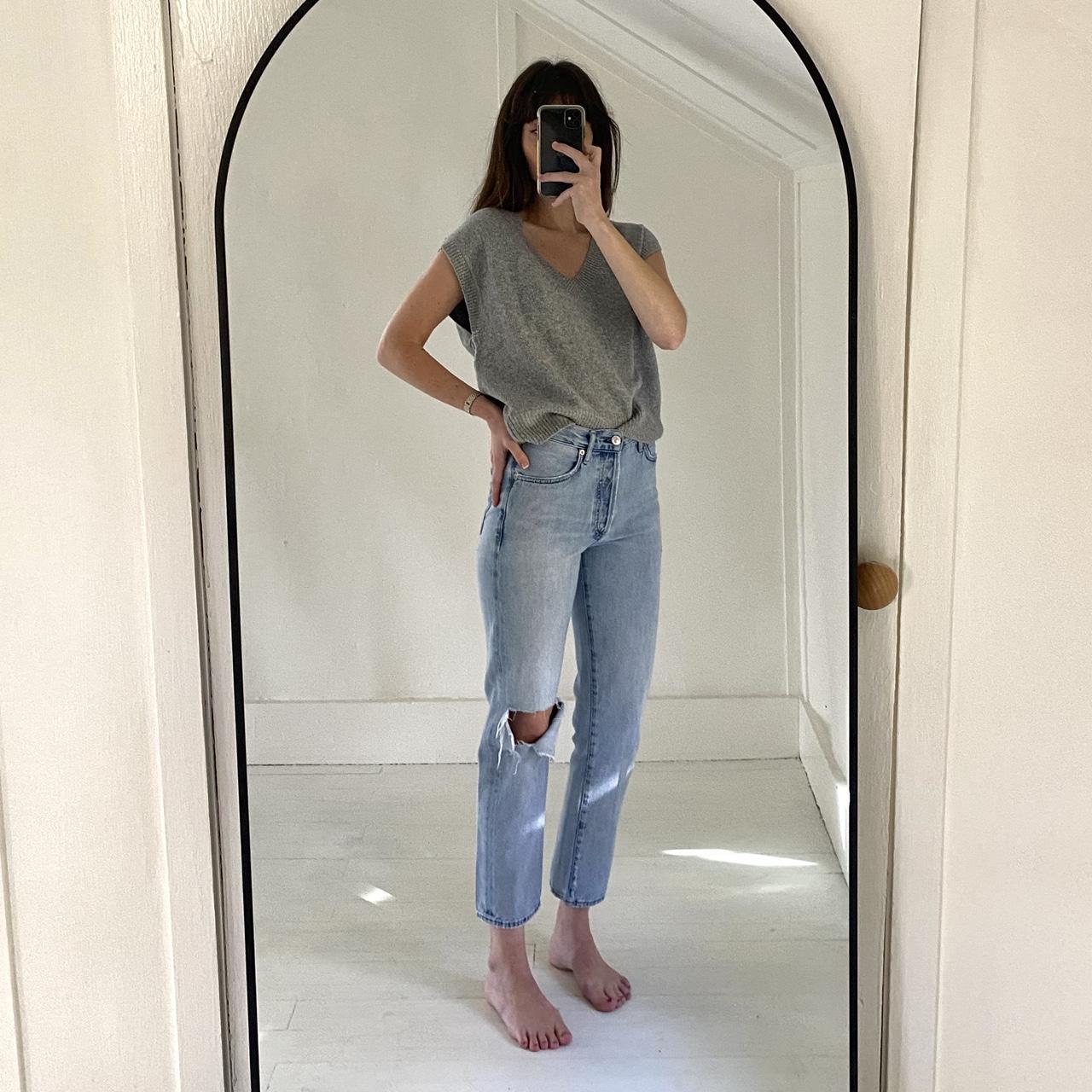 Citizens of Humanity McKenzie Distressed Curved Straight Jeans Blazing Star 24