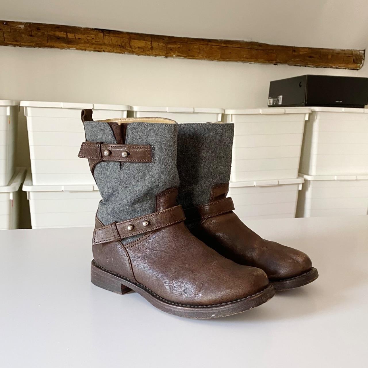 Rag & Bone Leather Mid-Calf Moto Biker Boots Size 6