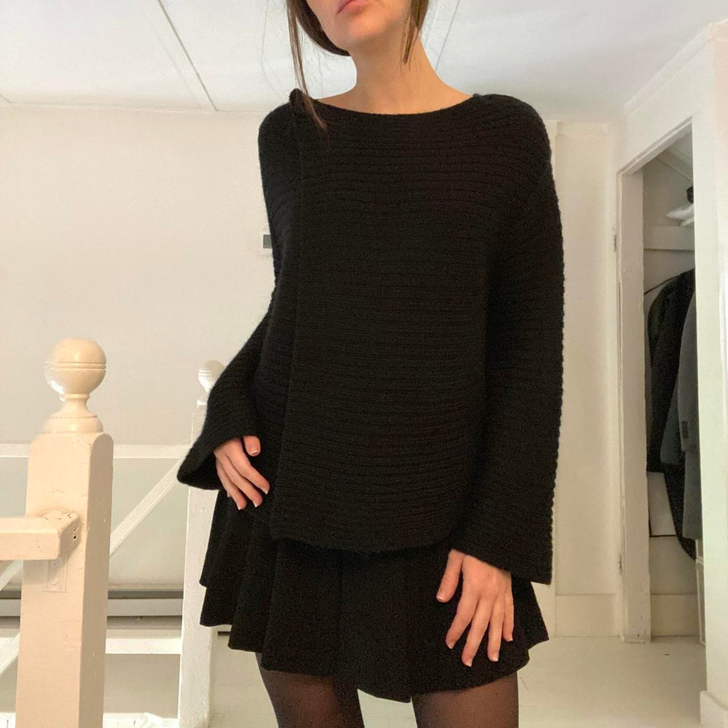 Magaschoni Wool Knit Poncho Cardigan Sweater Size M