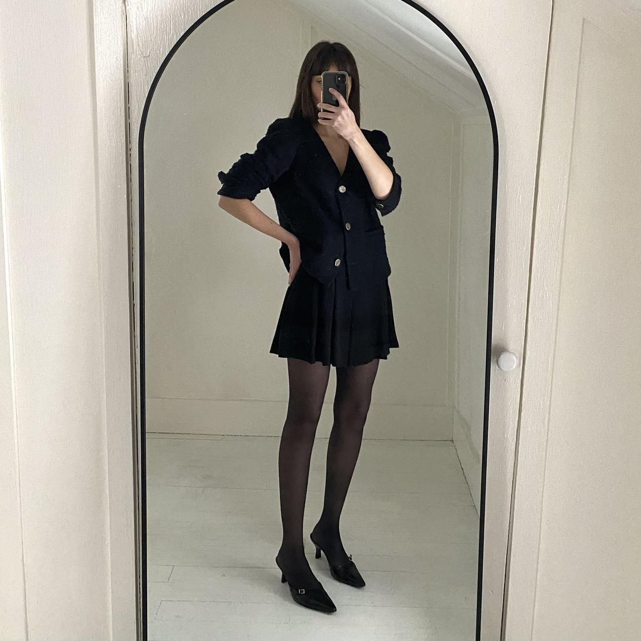 Something Navy Tweed Crop Blazer Size L