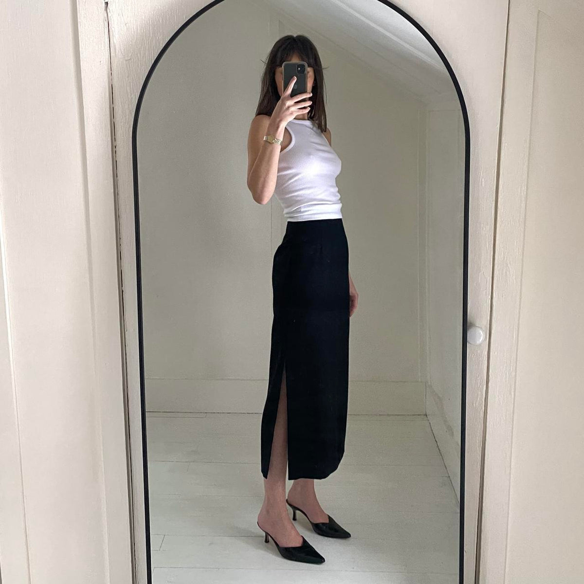 Valerie Stevens Vintage 80s Wool Midi Skirt Size 2P