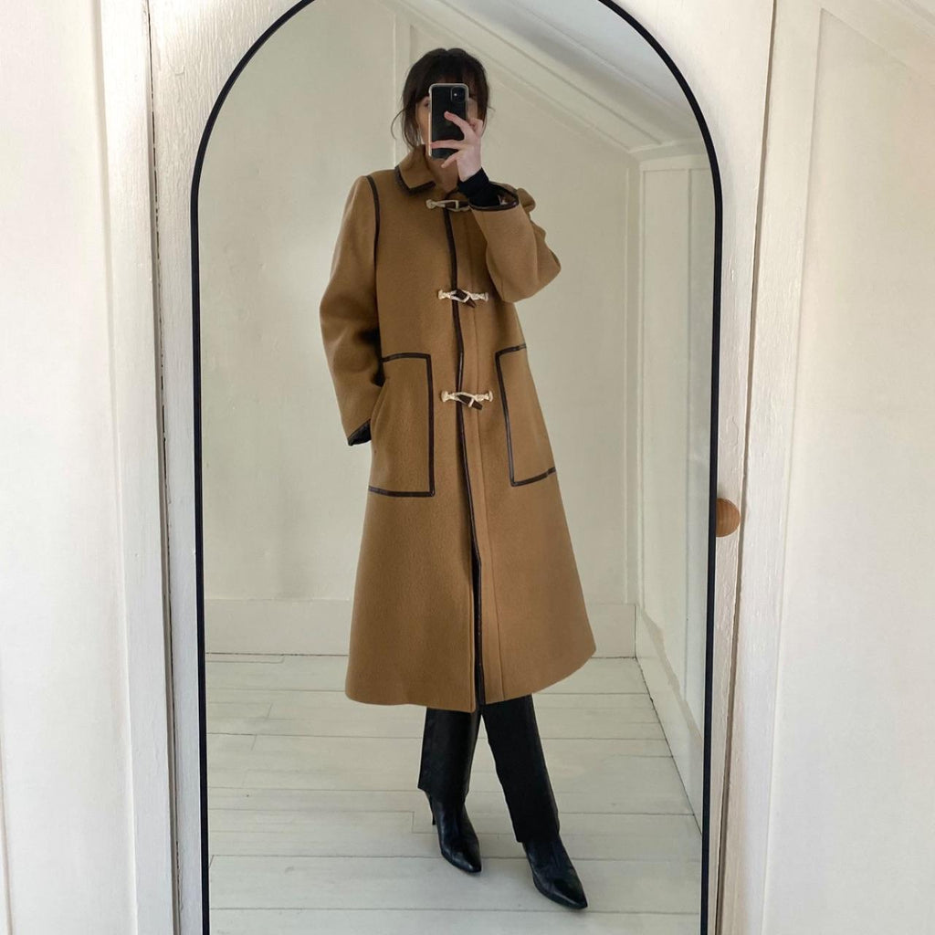 J. Crew Collection Toggle Coat Soft Brown Italian Fall Blanket Wool Size 4