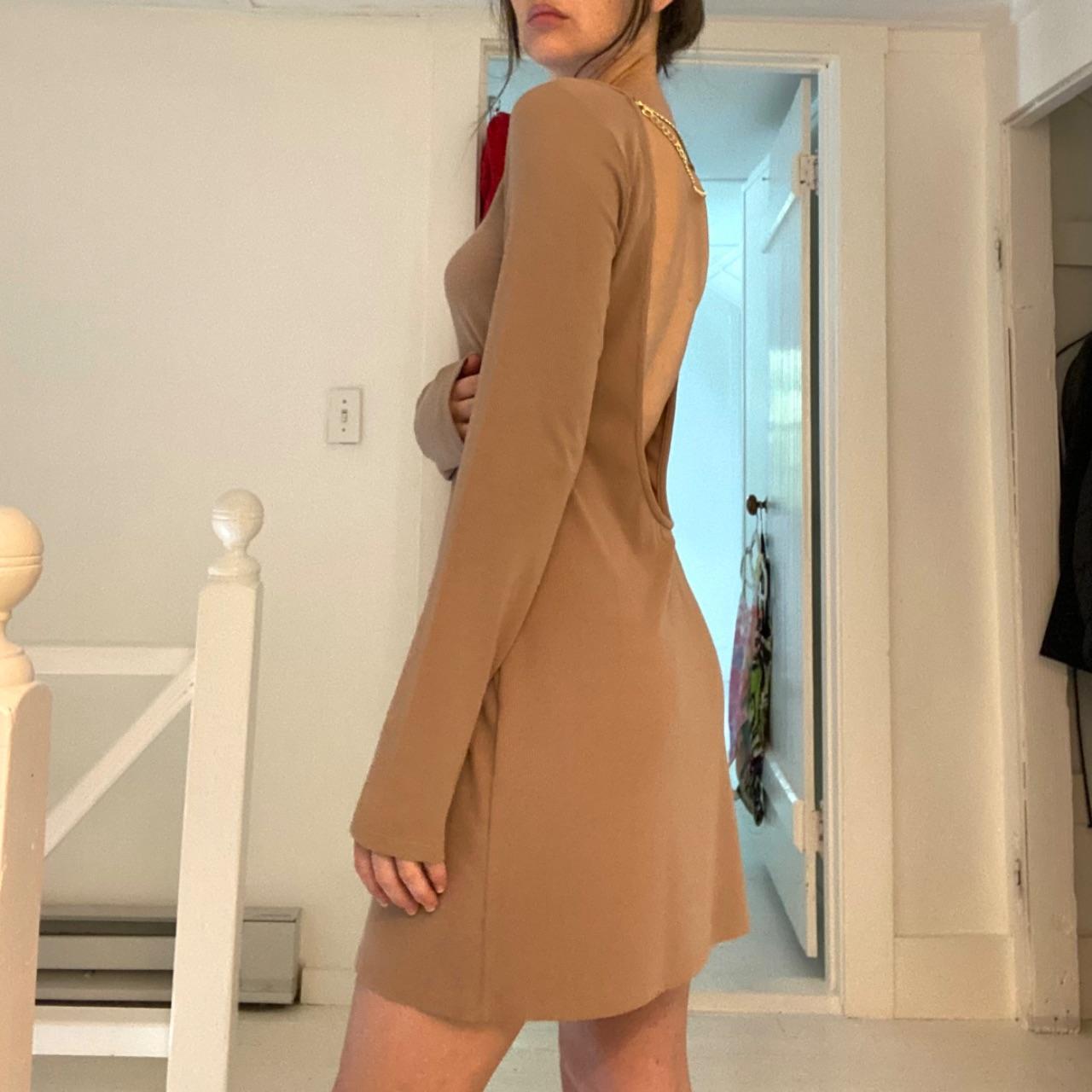 Lovers + Friends Chloe Backless Mini Dress in Cocoa Brown NWOT Size S