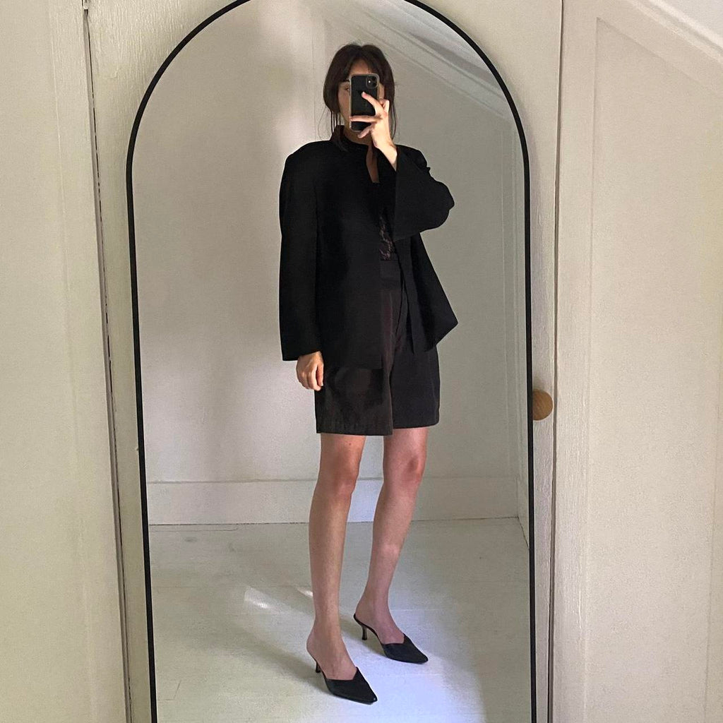 Akris Vintage Y2K Wool Open Front Blazer Size 14