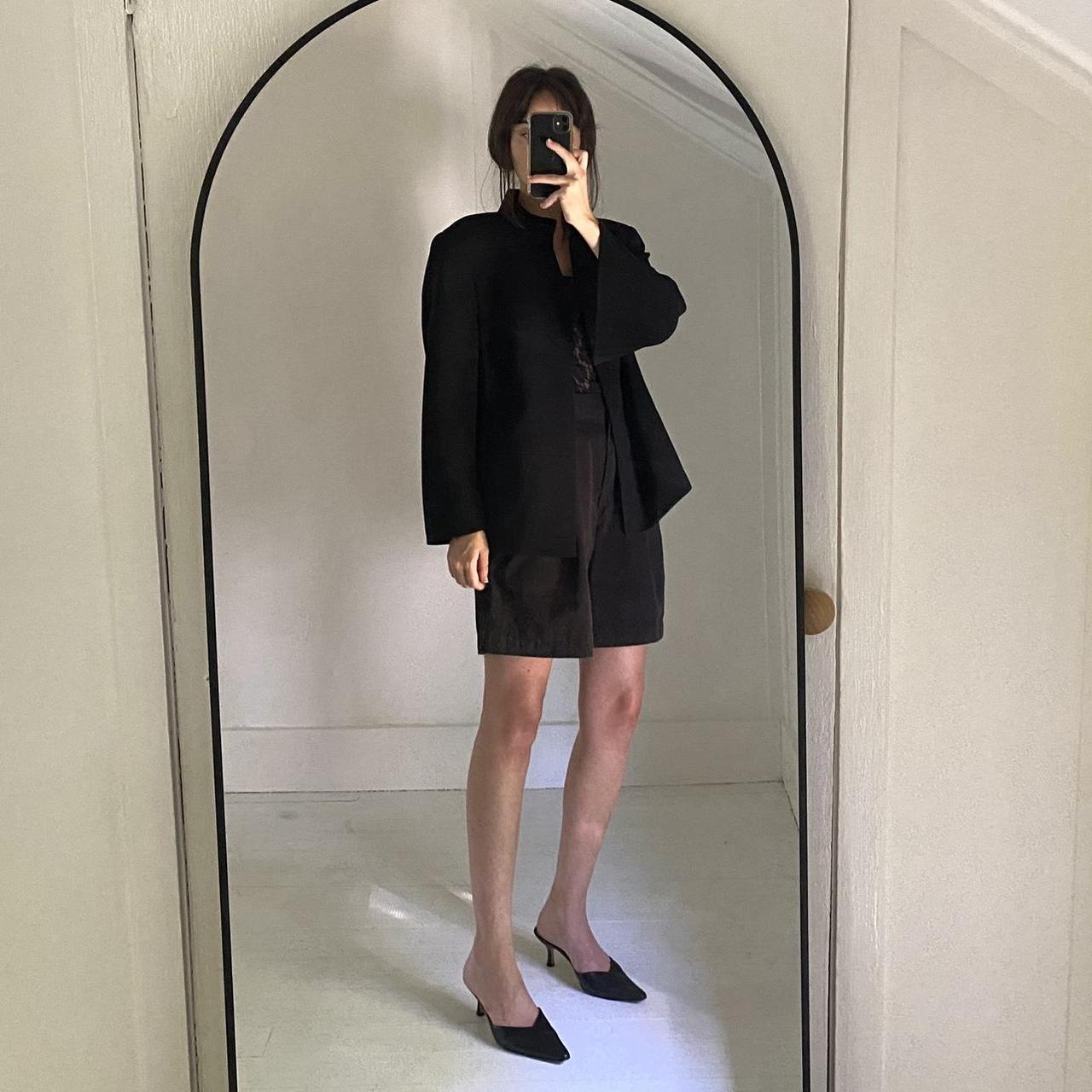 Akris Vintage Y2K Wool Open Front Blazer Size 14