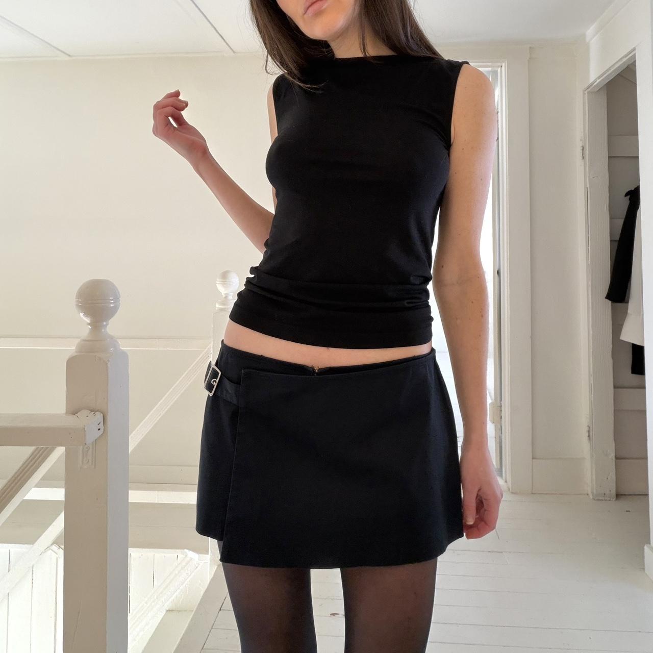 Express Vintage Y2K Buckle Mini Wrap Skort Size 7/8