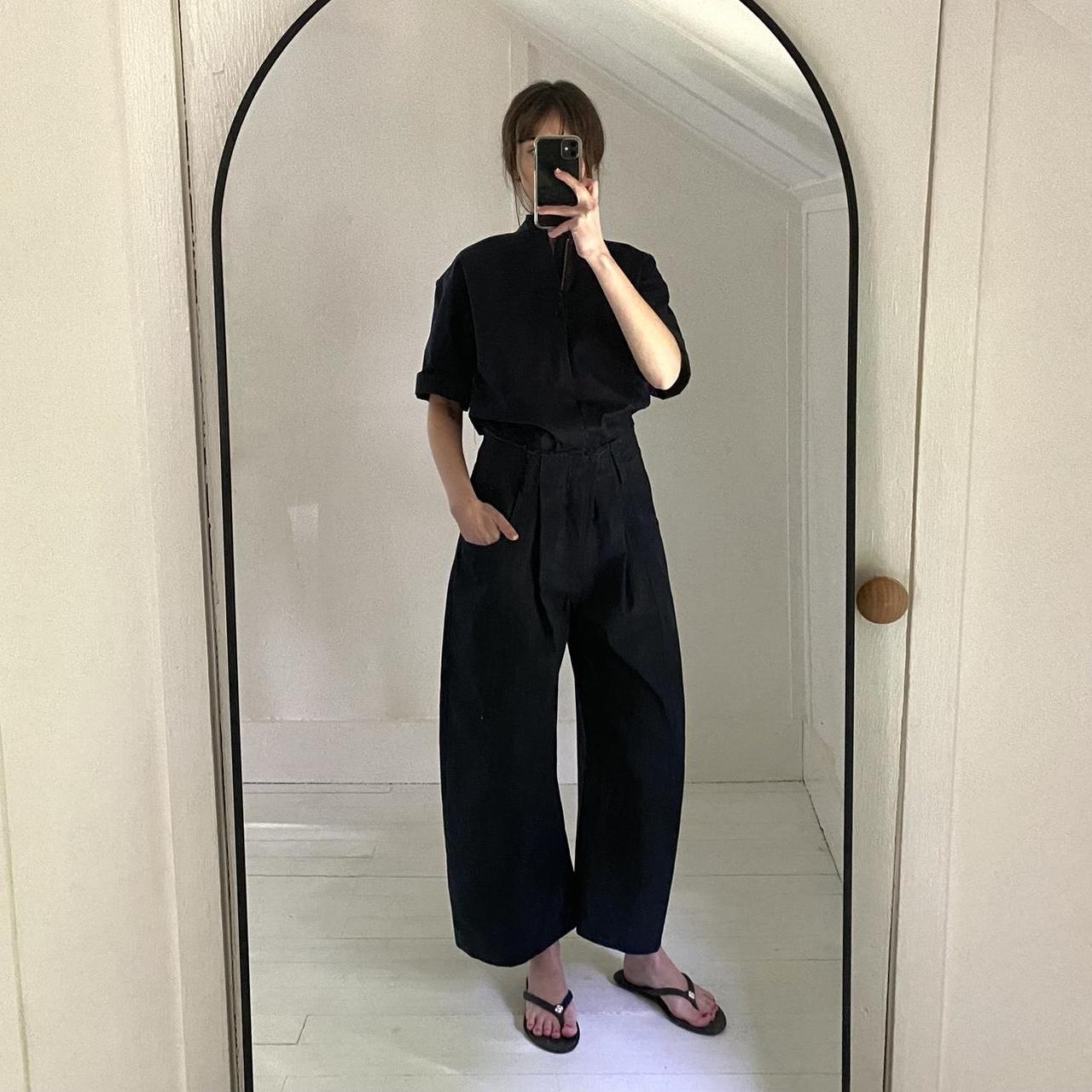 Rivet Utility New Yorker Canvas Mandarin Collar Jumpsuit in Navy NWT Size M