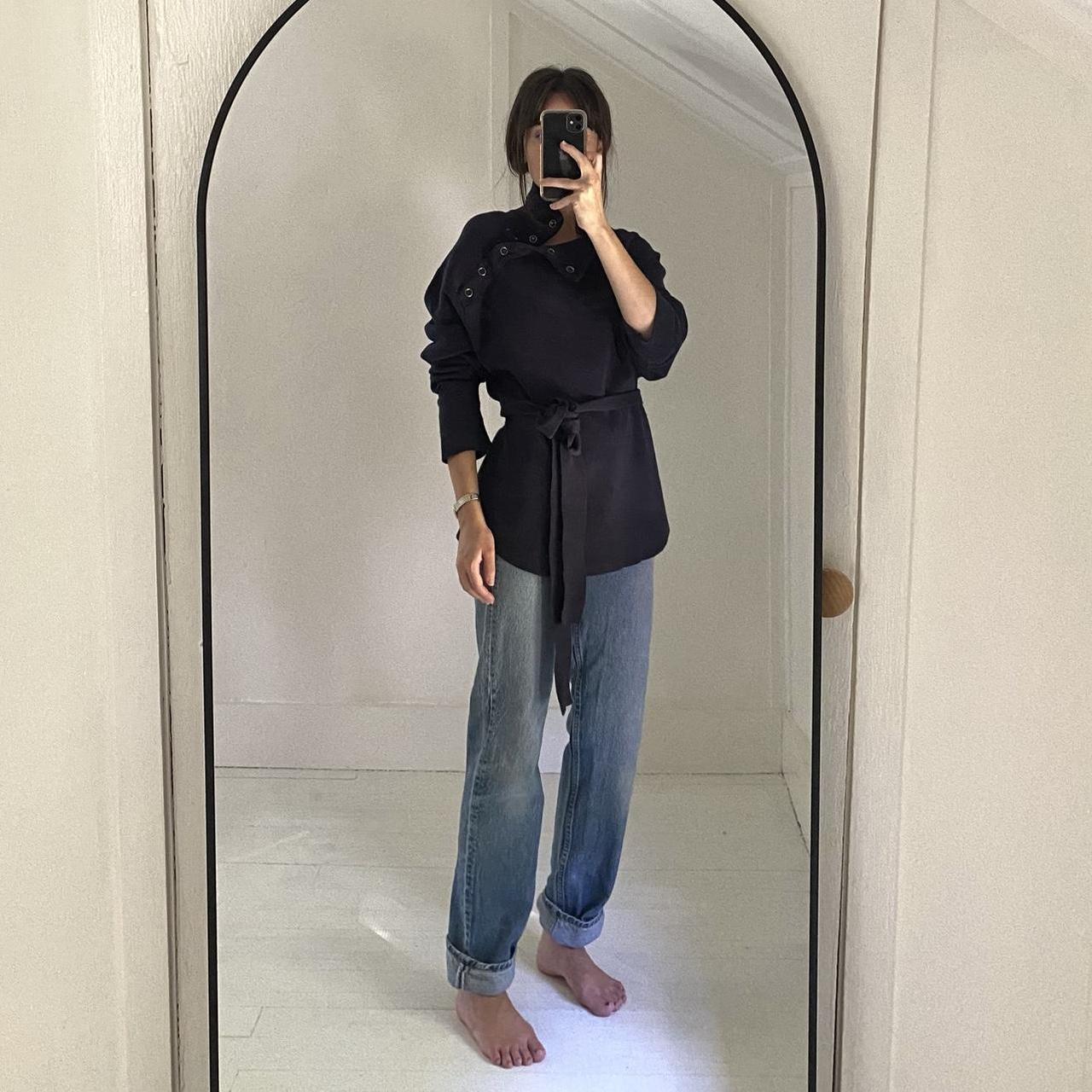 Moth / Anthropologie Tie Waist Mock Neck Poncho Sweater Size M