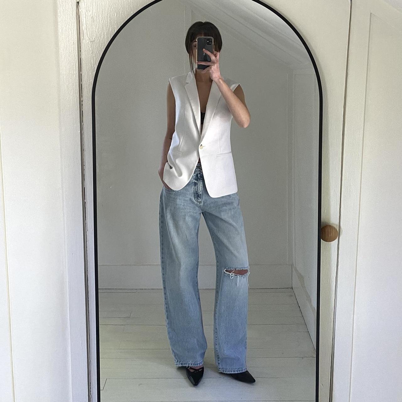 Icon Denim Bea Wide Leg Ripped Jeans Size 23