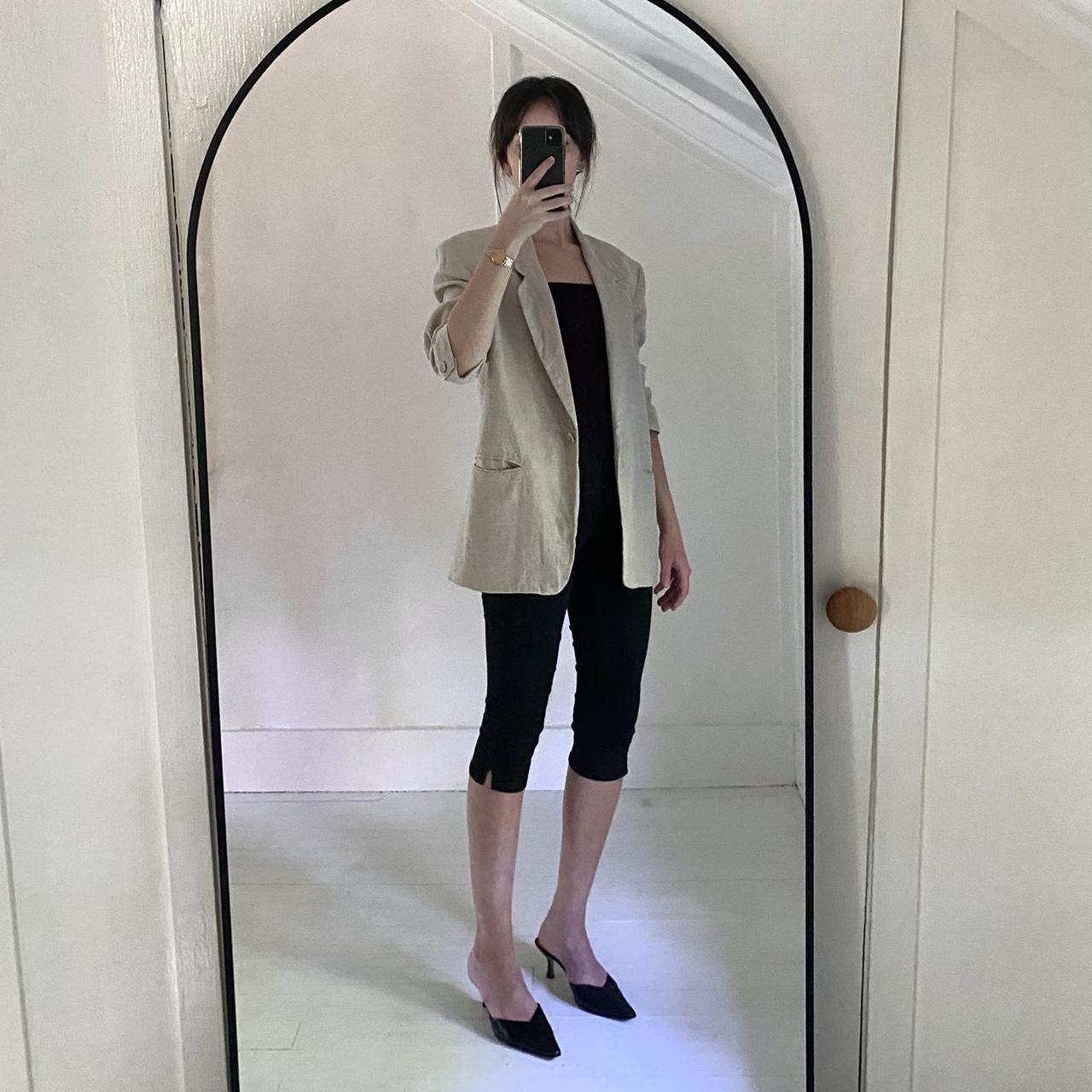 International Scene Vintage 90s Linen Blazer Jacket Size 7/8