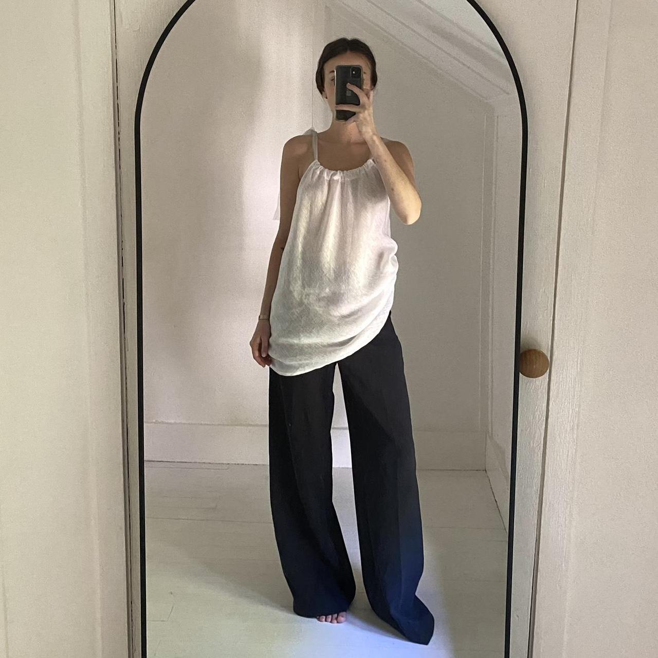 Divertimento Organza Strap Linen Tunic Top Size 1