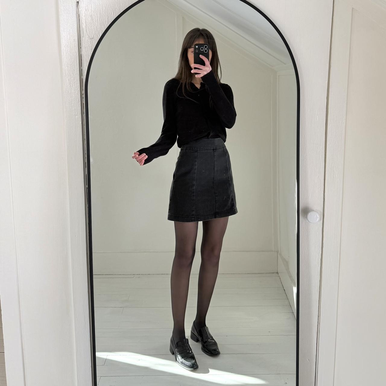 Topshop Moto Denim Mini Skirt Size UK 8
