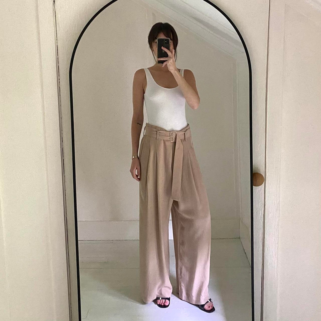 Blossom Wide Leg Belted Trousers Size 2