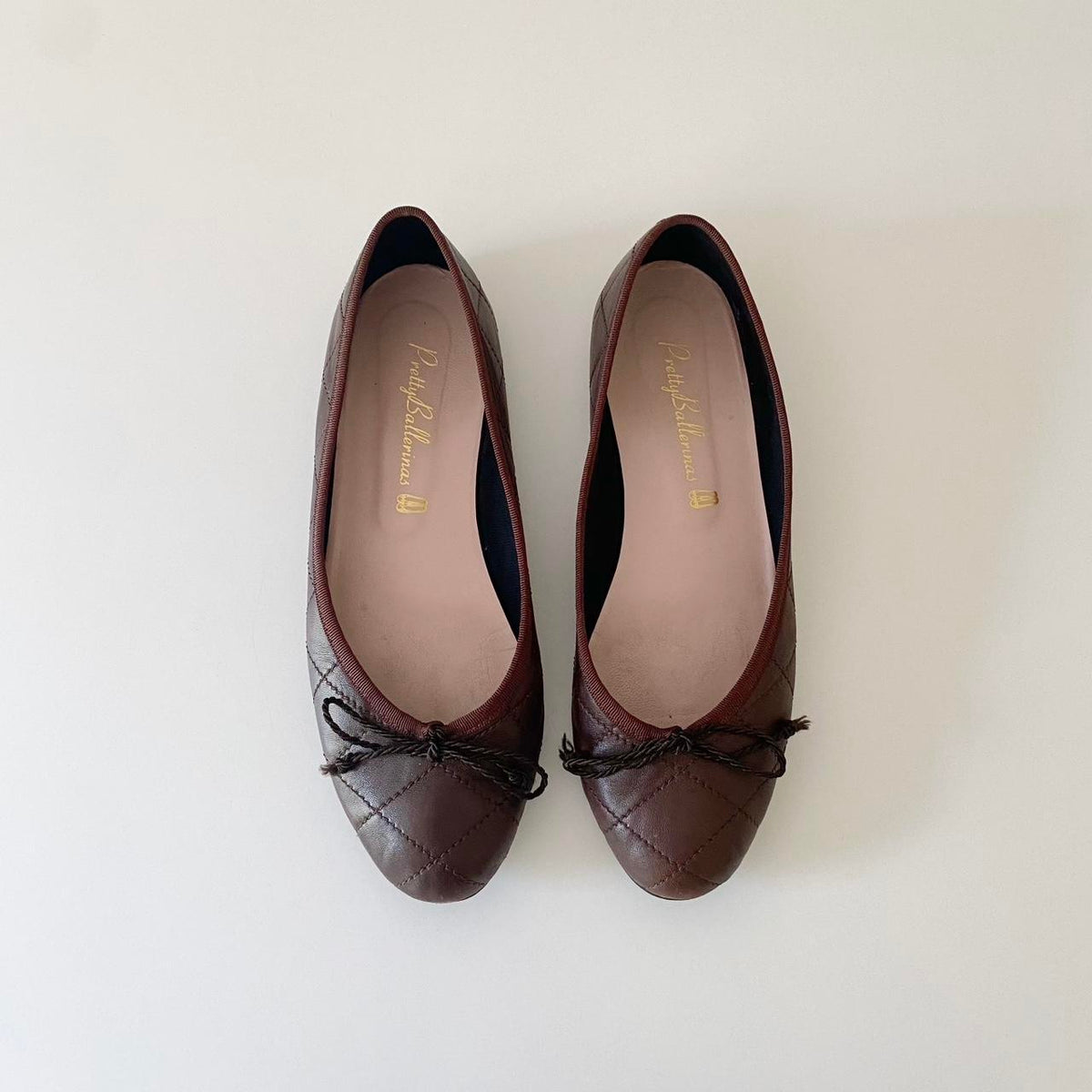 Pretty Ballerinas Rosario Quilted Leather Ballet Flats Size 39