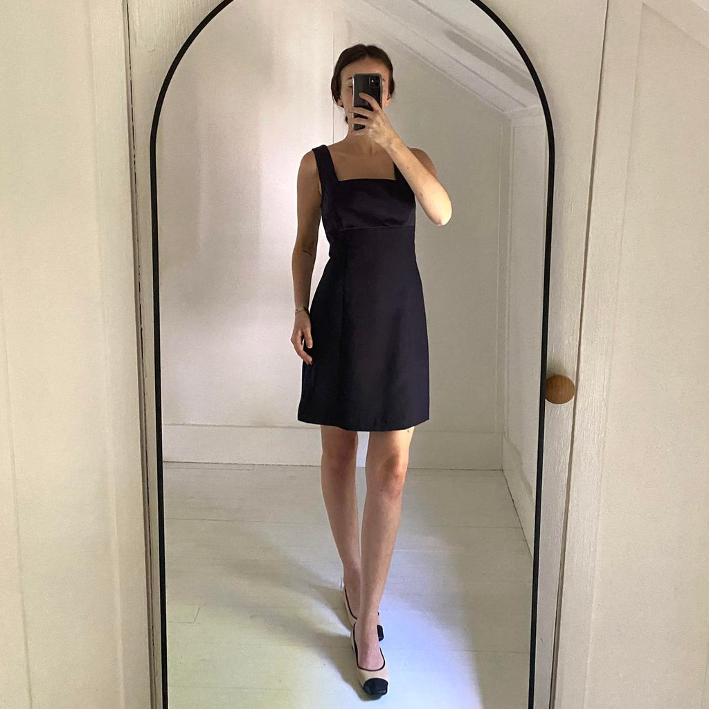 Alyn Paige Vintage 90s Satin Mini Sheath Dress Size 7/8
