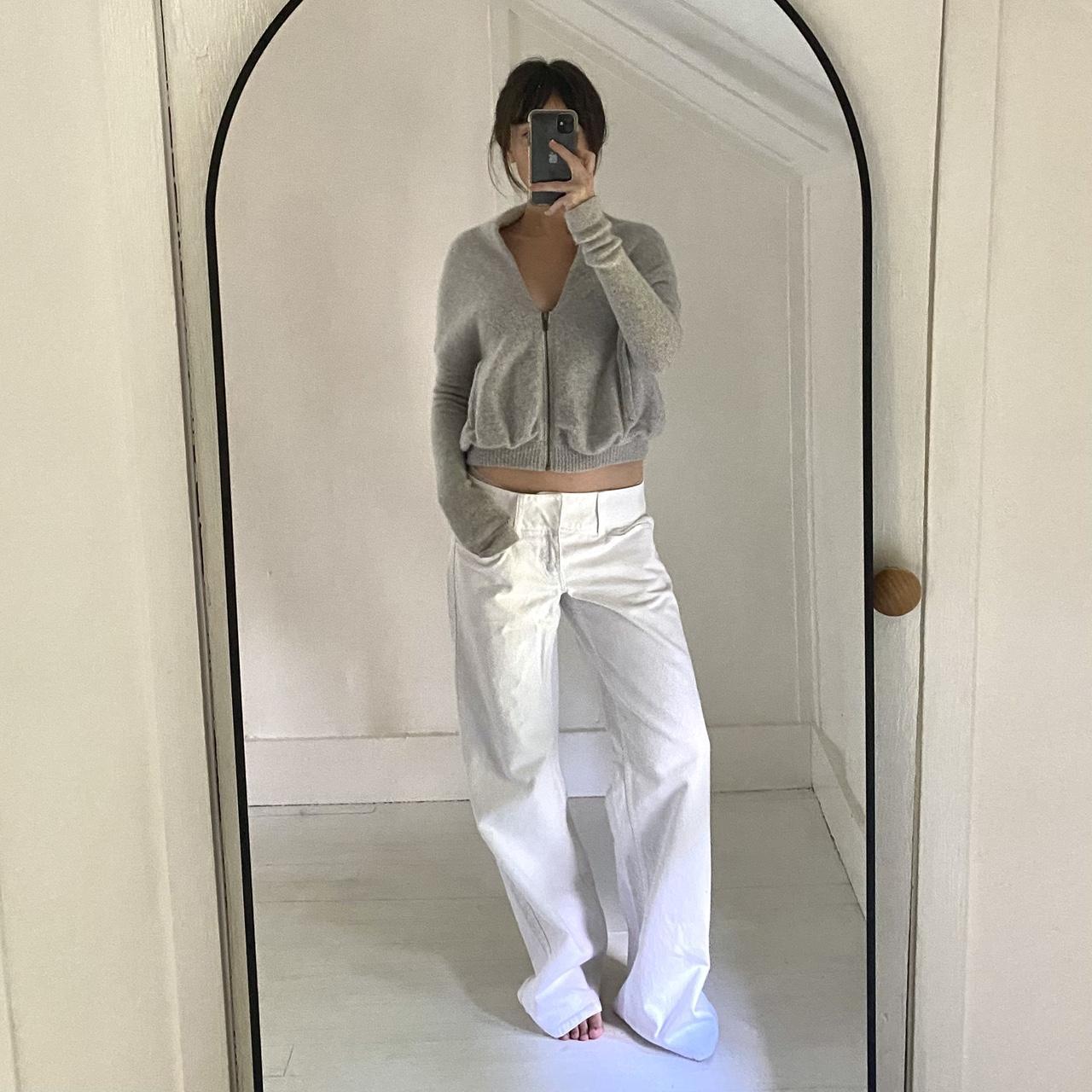 Helmut Lang Cashmere Zip Cardigan Sweater Size P