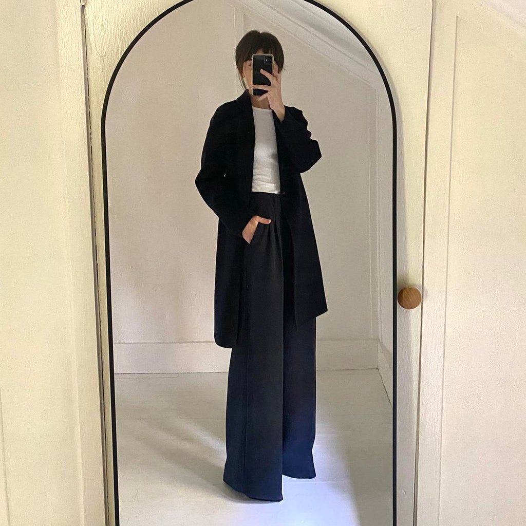 Italic Wool Cashmere Cocoon Coat Size S