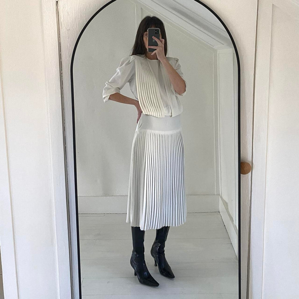 Positive Attitude Vintage 80s Pleated Drop Waist Midi Dress Size 3-4