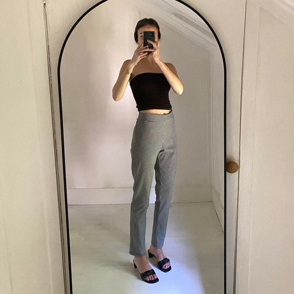 Tommy Hilfiger Gingham Cropped Pant Size M