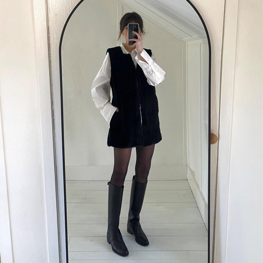 INC International Concepts Faux Fur Vest Size S/M