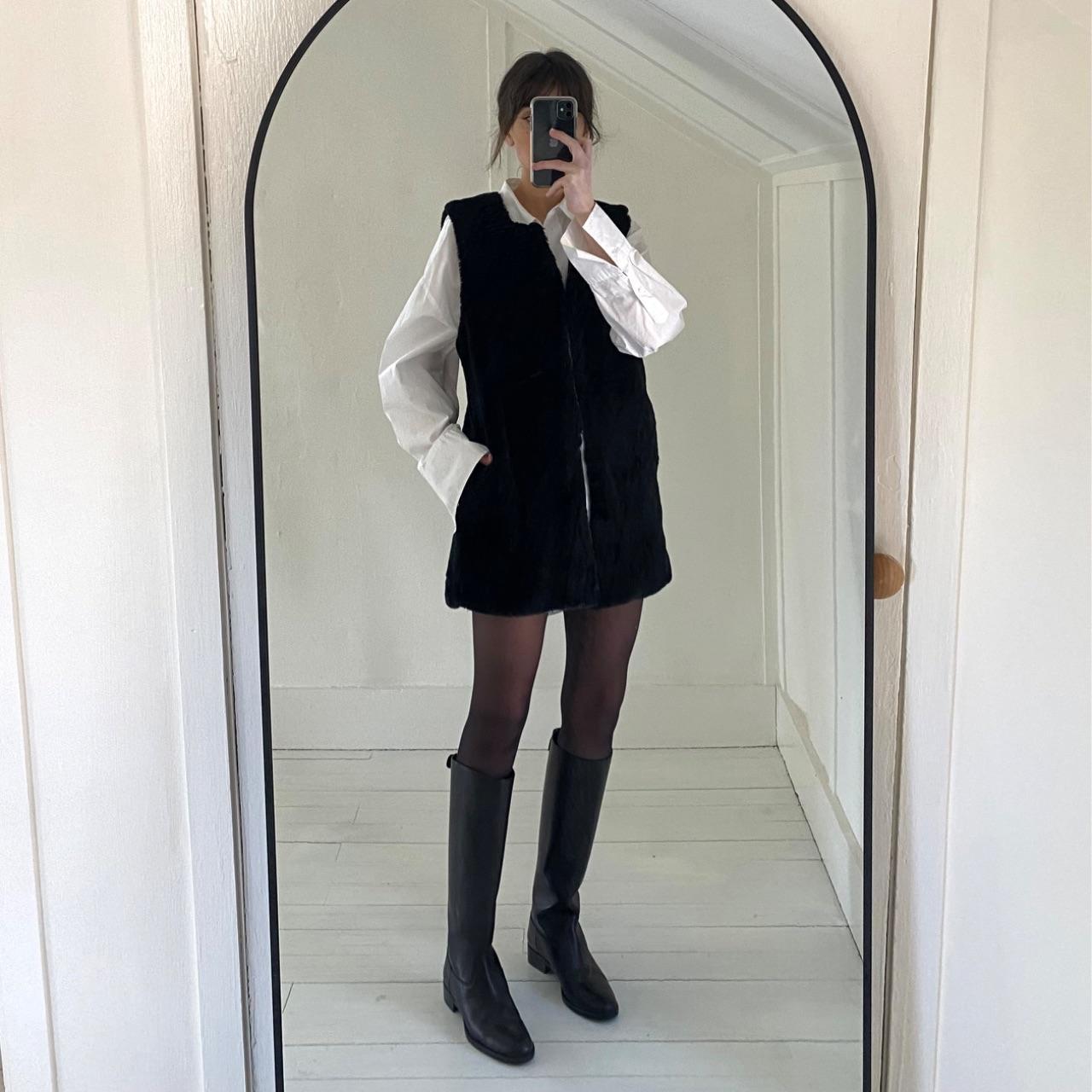 INC International Concepts Faux Fur Vest Size S/M