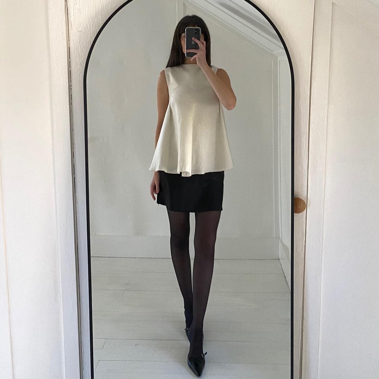 Ellery Venus Shell Peplum Top Ivory Size 2