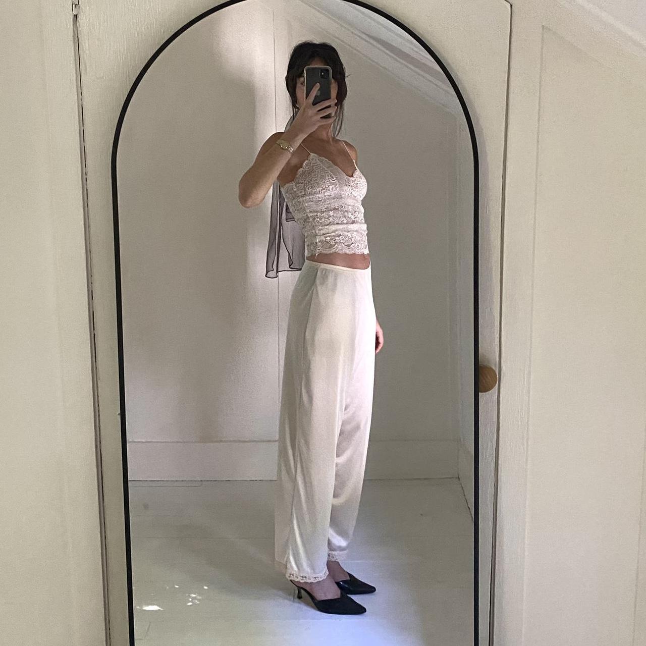 Vanity Fair Vintage 60s Satin Lace Trim Slip Pants Size 7