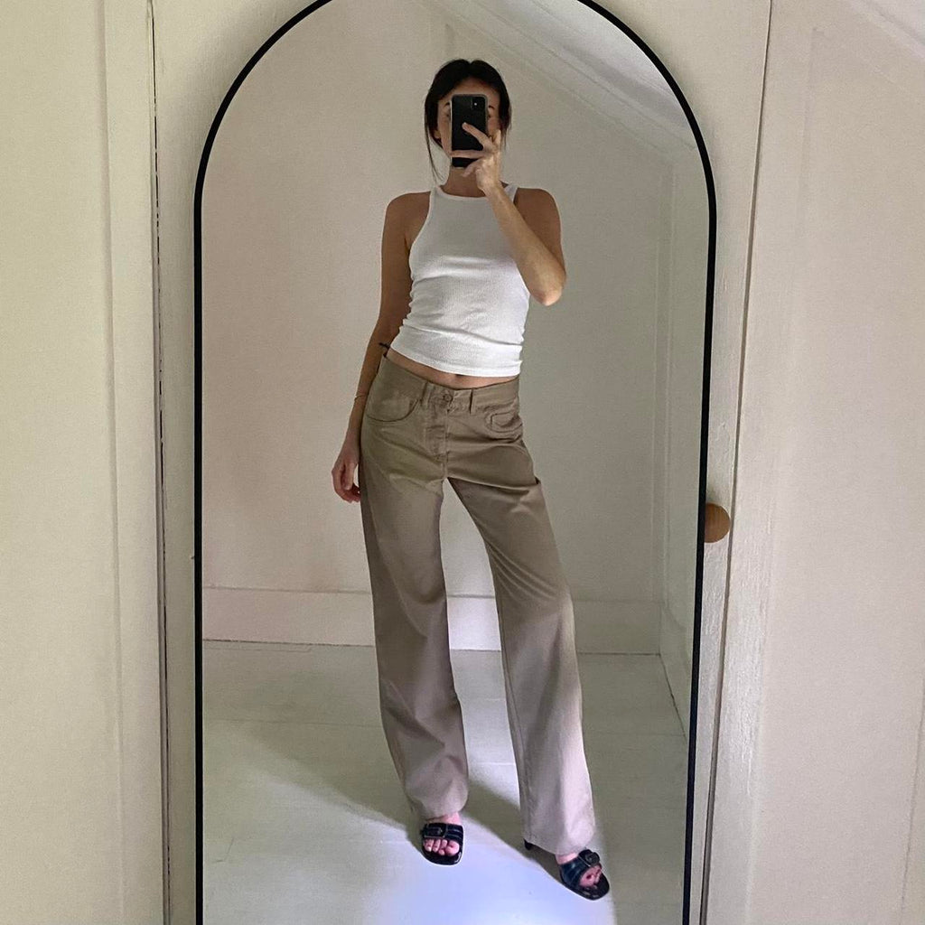 Zucca Travail Straight Leg Khaki Pants Size 1