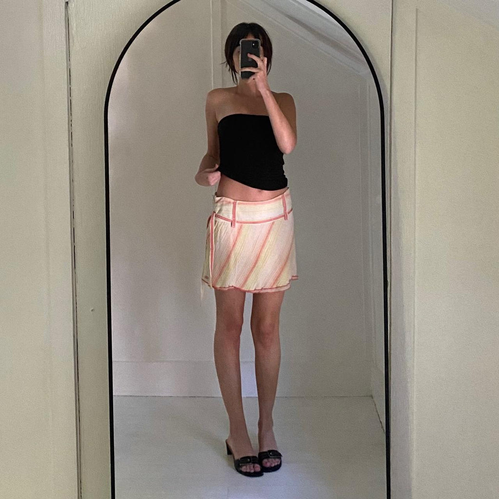 RipCurl Vintage Y2K Sunseeker Mini Skirt in Peach NWT Size 7