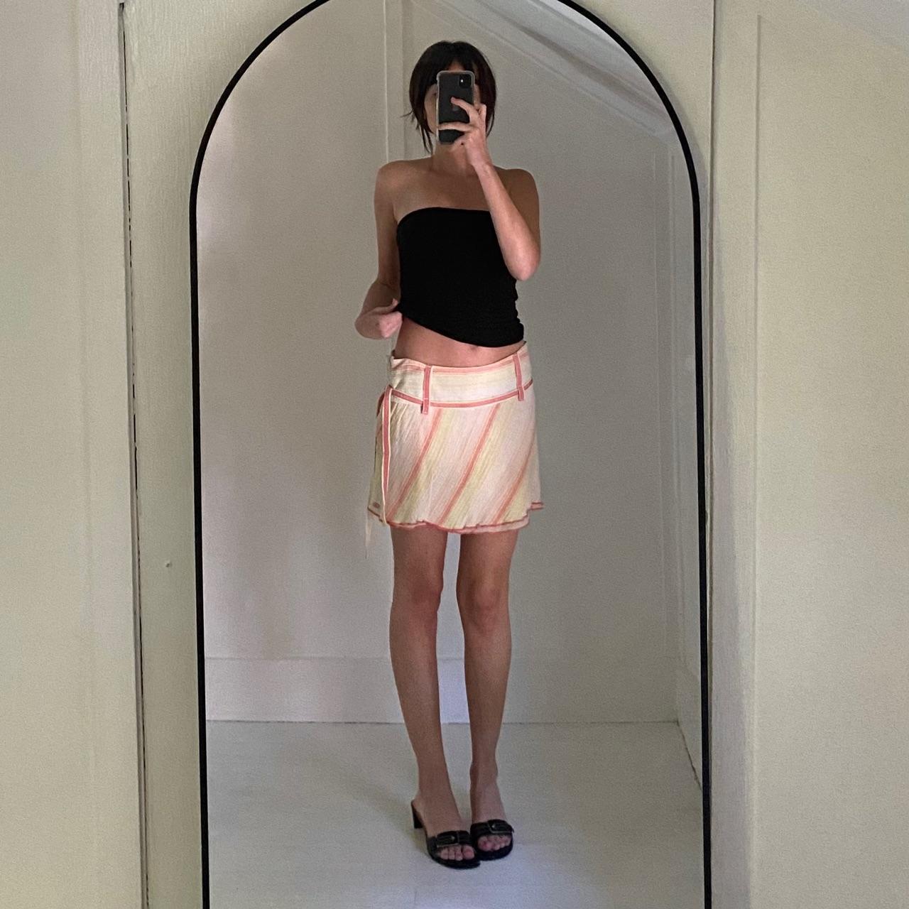 RipCurl Vintage Y2K Sunseeker Mini Skirt in Peach NWT Size 7