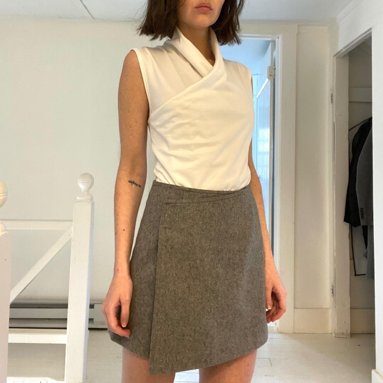 Linda Allard Ellen Tracy Vintage Y2K Funnel Neck Wrap Top Size S