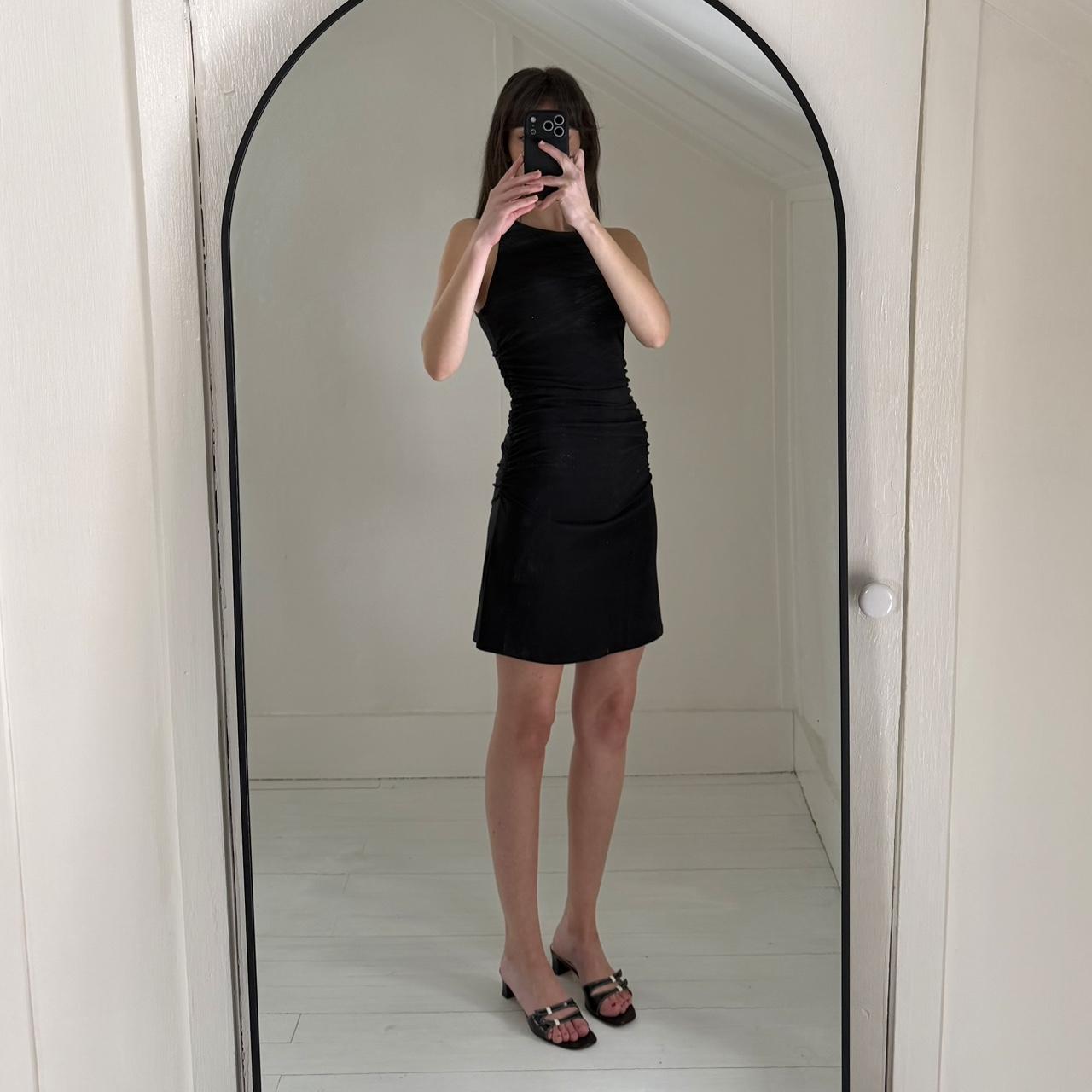 Free Press High Neck Ruched Bodycon Mini Dress Size S