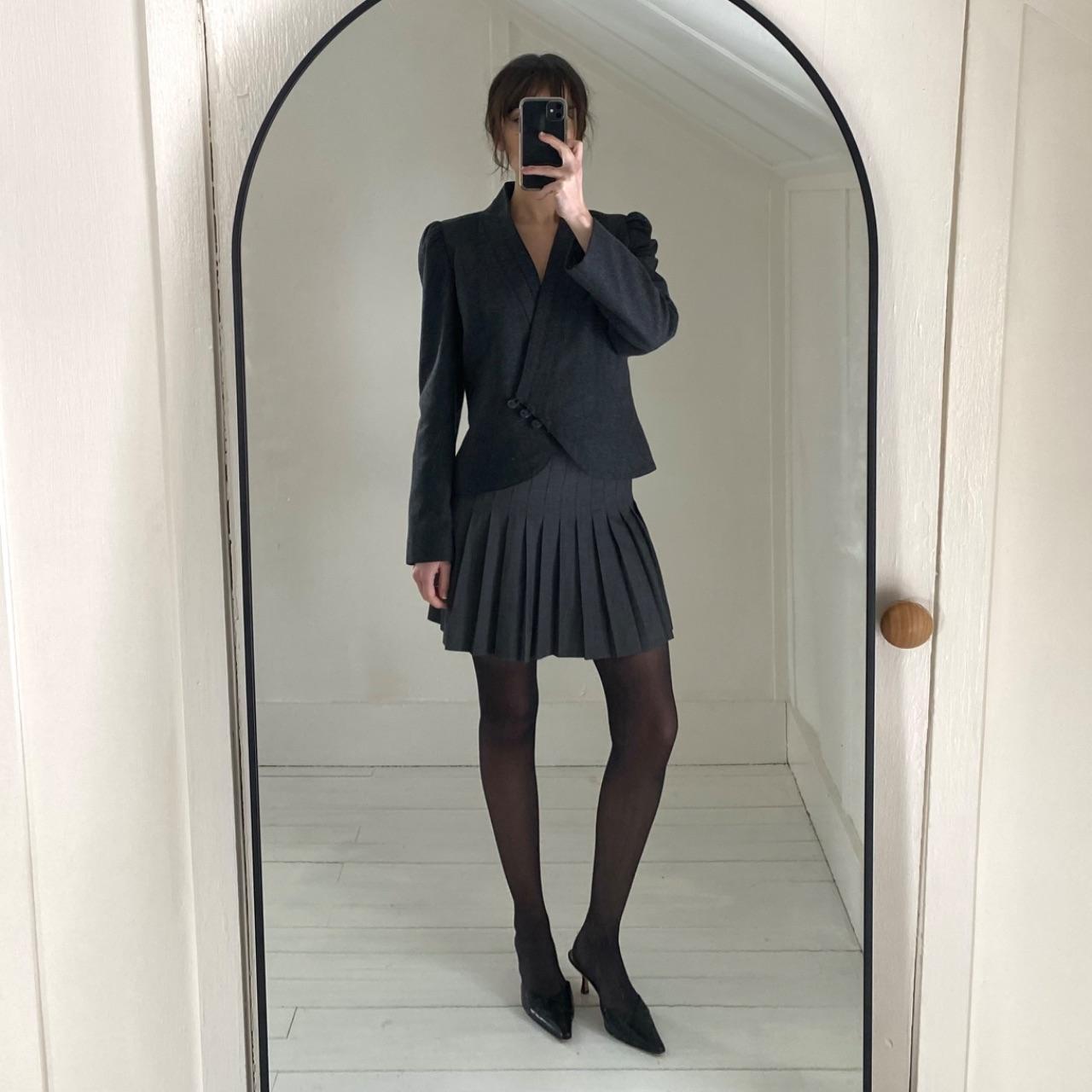 David Benjamin Vintage 80s Wool Asymmetric Cross Front Blazer Size 11/12