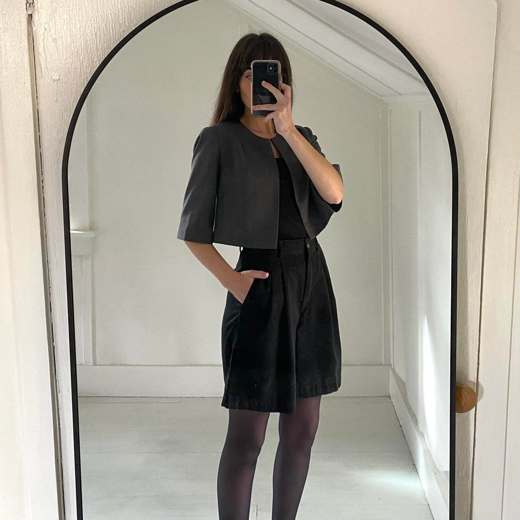 Calvin Klein Cropped Cape Blazer in Smoke Size XS/S