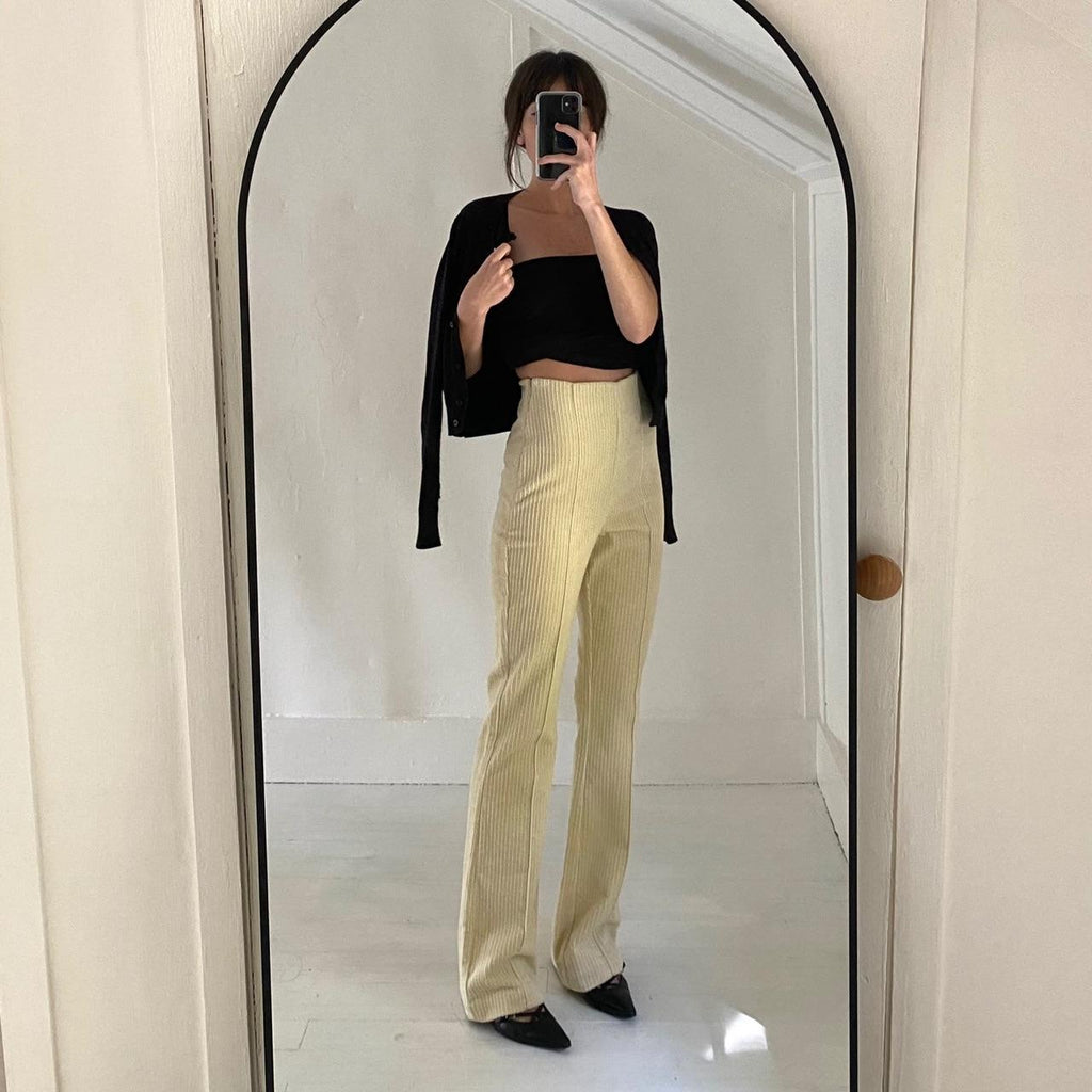 Remain Birger Christensen Floral Corduroy Pants in Wood Ash Size 4